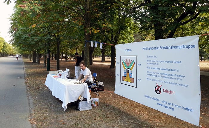 Infostand an der Prater Hauptallee