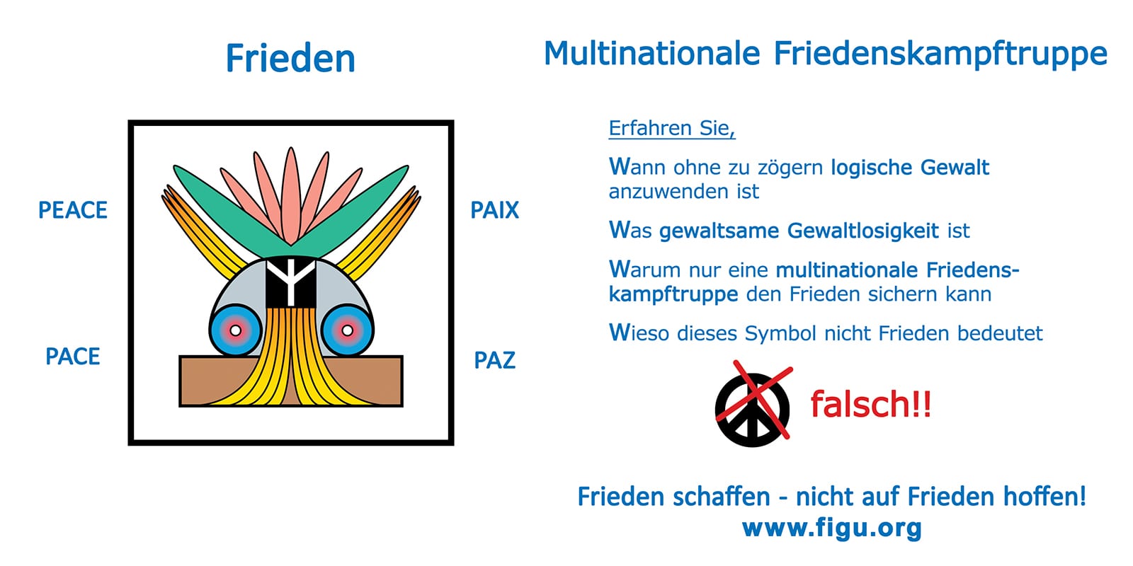 Friedensplakat der FIGU-Studiengruppe Österreich