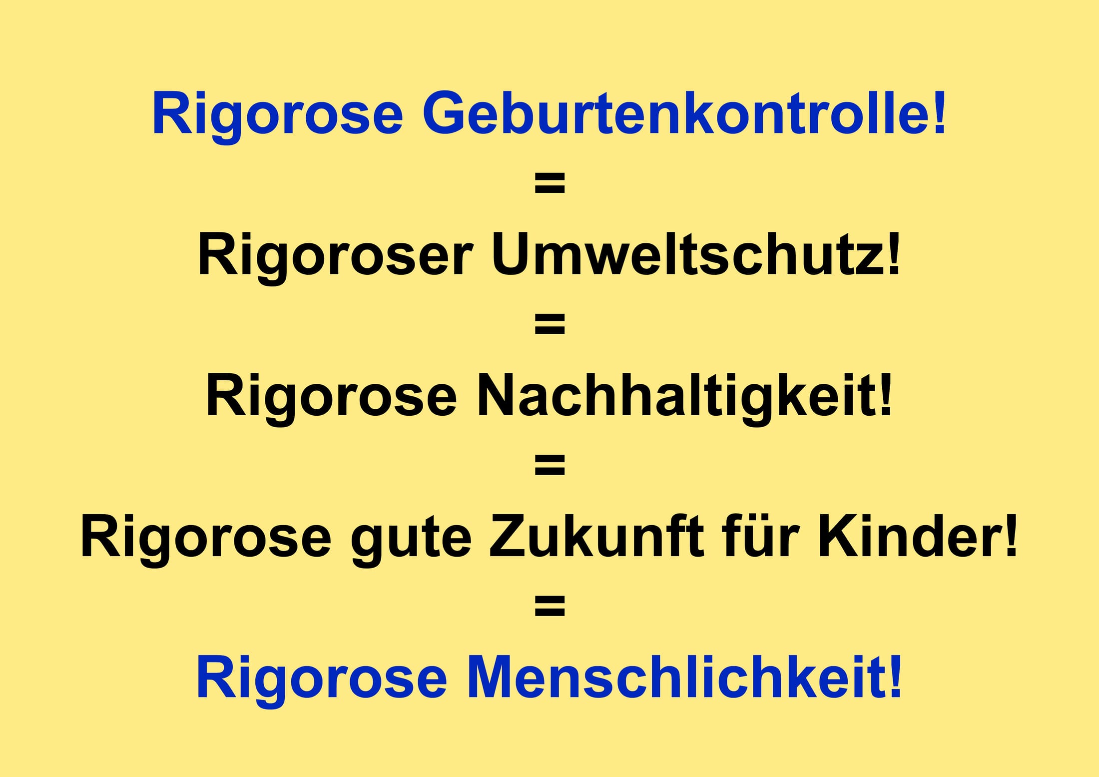 Vergleichsgrafik zu rigoroser Geburtenkontrolle